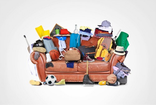 House clearance team working in a London residential property