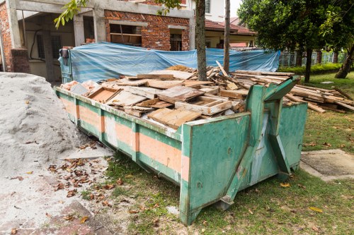 Professional waste collection team working in a London street