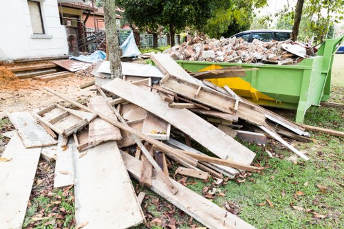 Furniture clearance service in a London home with bulky items ready for removal