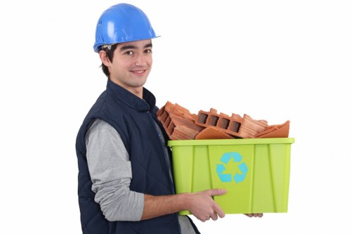 Junk clearance team working on a London residential property