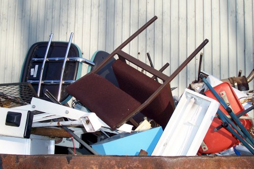 Bulky rubbish and household items ready for collection in London