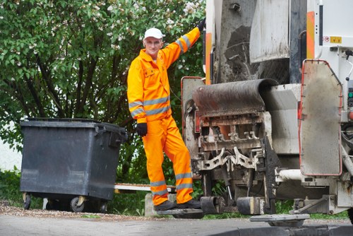 Commercial bulky waste clearance service in a London street