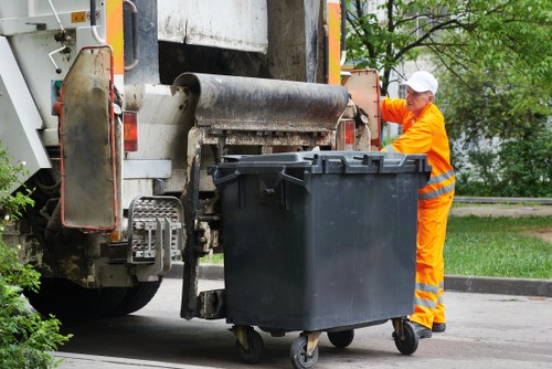 London flats with communal waste storage and collection access
